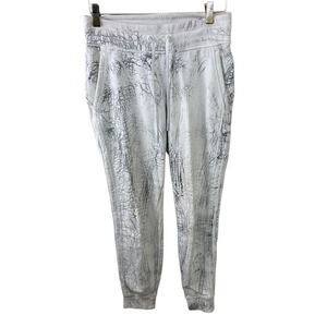 Lululemon Warm Down Jogger Women's Size 4 Thread Dye White Marble Tie Waist